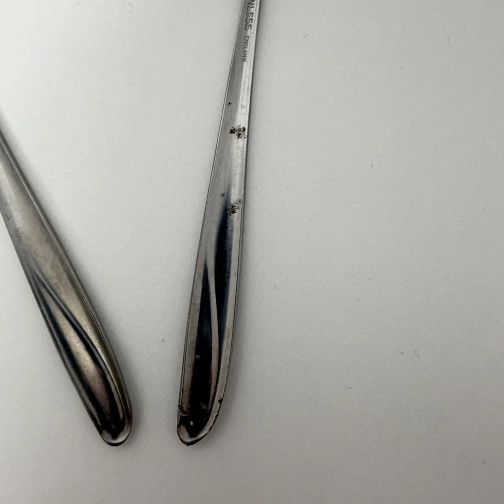Oneida Stainless England‎ Cocktail Seafood Forks Set of 2 Swirl Handle 5.5 Inch
